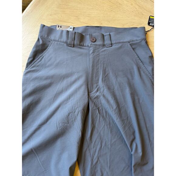 NEW Under Armour Men’s Golf Shorts Chino Flat Front Gray Heat Gear Casual $60 - Picture 4 of 11